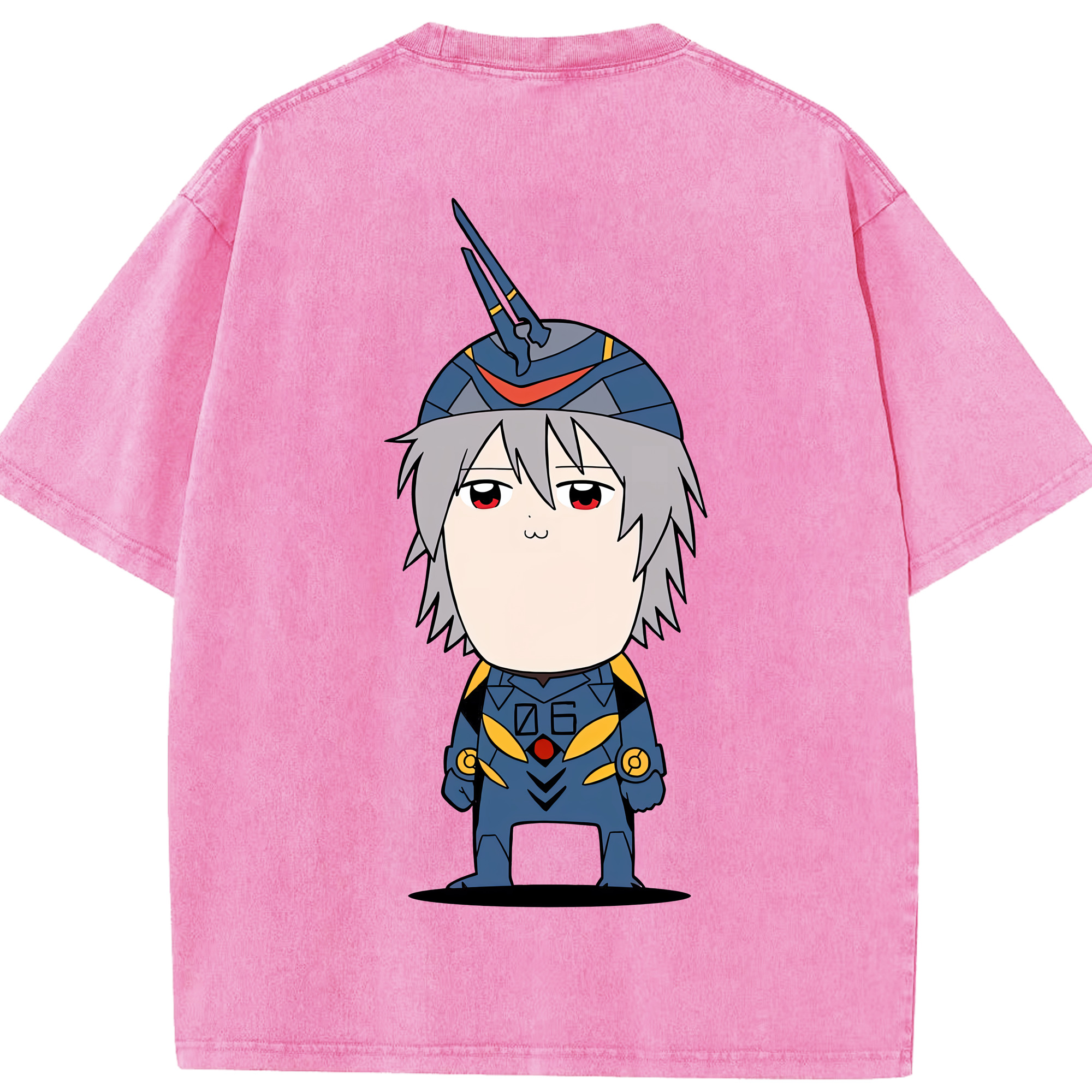 （画像用） EVA 新世紀エヴァンゲリオン 綿100% ヴィンテージ風 半袖Tシャツ（背面プリント）